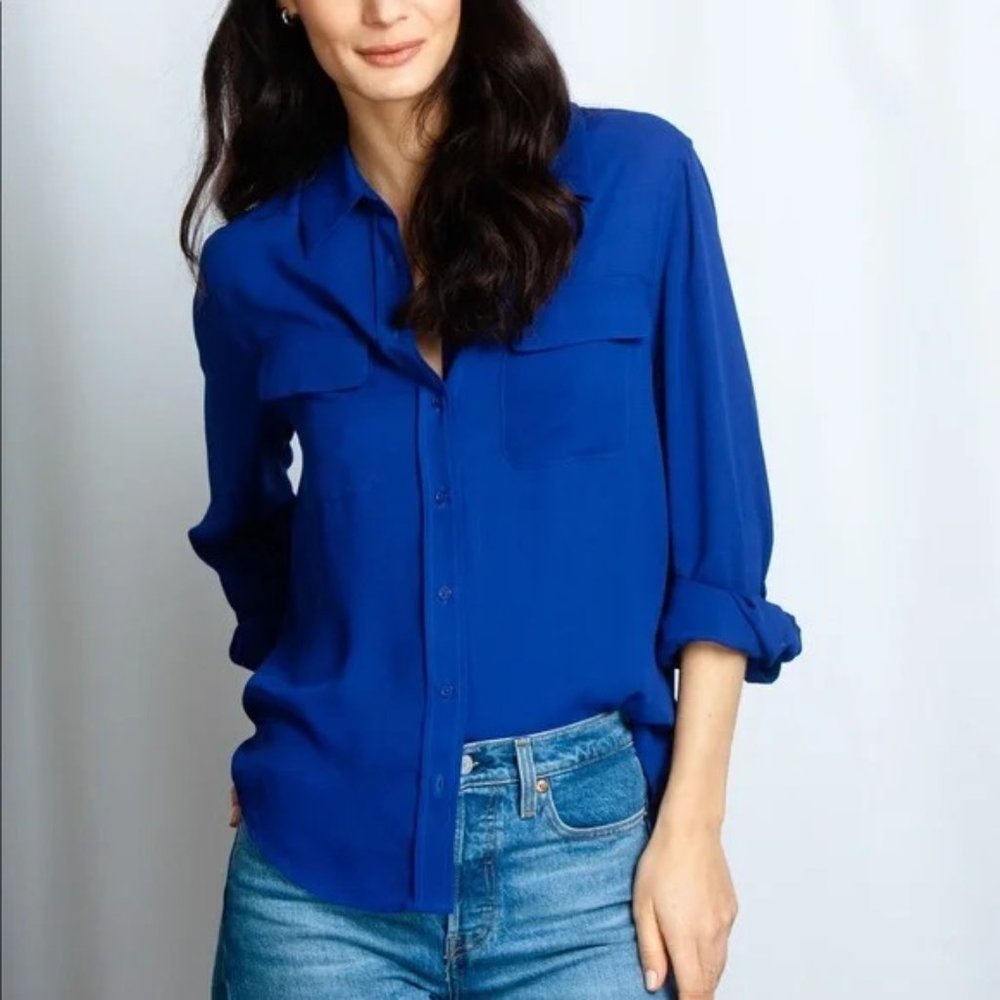 EXPRESS The Portofino Shirt in Blue (NWT)